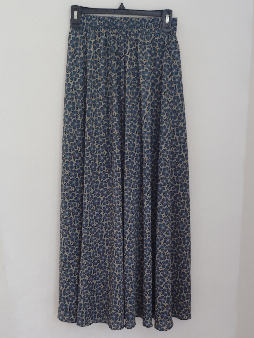 Bluetime Womens All Over Floral Drawstring Maxi Skirt Sz S Cottagecore Feminine